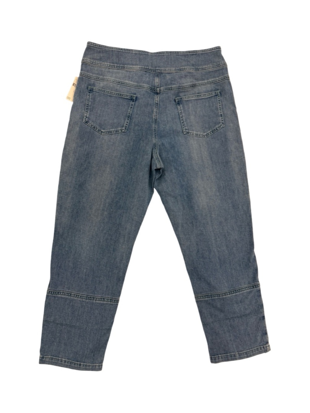 Anthropologie Button-Fly Cropped Jeans — Medium Blue - Picture 6 of 10